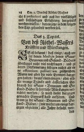 Das 3. Capitel. Von deß Röthel-Wassers Kräfften und Würckungen.