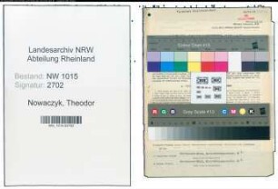 Entnazifizierung Theodor Nowaczyk , geb. 01.02.1902 (Angestellter)