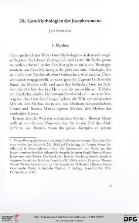 1. Mythos