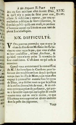 XIX. Difficulté. - XXI. Difficulté.