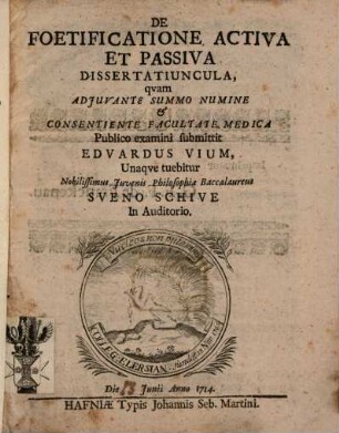 De foetificatione activa et passiva dissertatiuncula