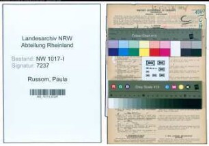 Entnazifizierung Paula Russom , geb. 16.01.1902 (Buerogehilfin)