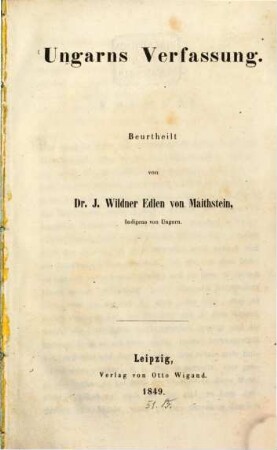 Ungarns Verfassung