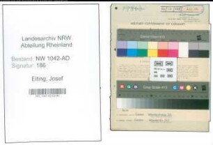 Entnazifizierung Josef Eiting , geb. 13.04.1901 (Bahnarbeiter)