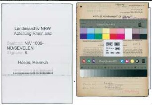 Entnazifizierung Heinrich Hoeps , geb. 21.07.1890 (Sattler)