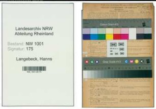 Entnazifizierung Hanns Langebeck, geb. 17.05.1901 (Betriebsleiter)