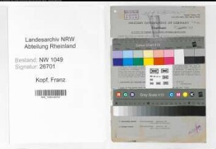 Entnazifizierung Franz Kopf , geb. 27.04.1890 (Buchhalter)