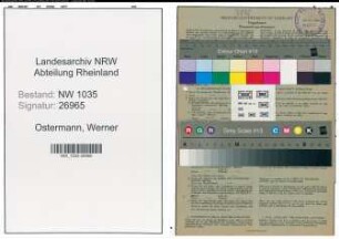 Entnazifizierung Werner Ostermann , geb. 22.06.1910 (Kaufmaennischer Angestellter)