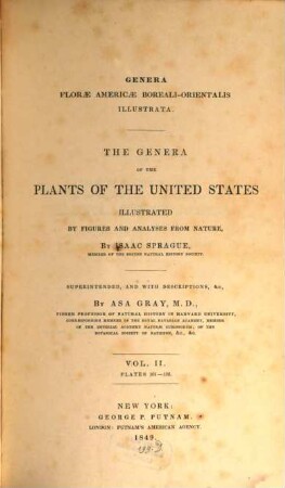 The genera of the plants of the United States, 2. Plant 101 - 186