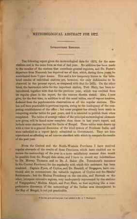 Report of the Meteorological Reporter to the Government of Bengal : with a meteorological abstract. 1872