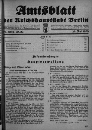 1938,22: Nr. 22, 29. Mai 1938