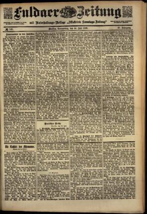 Ausgabe vom Donnerstag, den 26. Juli 1900.