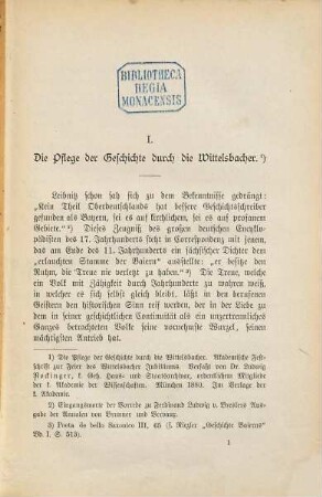 Aus dem wissenschaftlichen und künstlerischen Leben Bayerns : [I. Die Pflege der Geschichte durch die Wittelsbacher. - II. Der bayerische Schatz. - III. Zur Geschichte der den histor. Fresken in den Münchener Hofgarten-Arkaden beigesetzten Aufschriften. - IV. Die Grundsteinlegung der Allerheiligenhofkirche in München. - V. Drei Briefe des Freiherrn von Hormayr zu Hortenburg an den König Maximilian II. von Bayern. - VI. Das Sanktuarium des Königs Maximilian II. von Bayern. - VII. Zur Erinnerung an Hermann von Schmid. - VIII. Gedichte aus dem Nachlasse Hermann von Schmid]