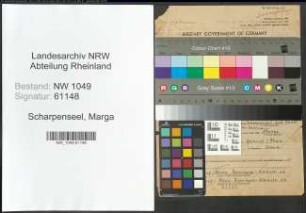 Entnazifizierung Marga Scharpenseel , geb. 14.12.1904 (Kaufmaennische Angestellte)