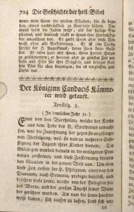 Der Königinn Candacis Kämmerer wird getauft. Apostelg. 8.