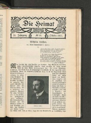 No. 10. Oktober 1911.