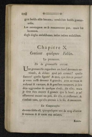 Chapitre X Contient quelques Fables.