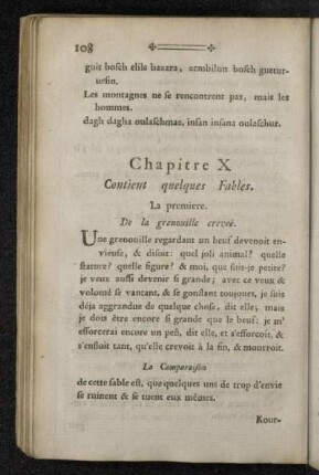Chapitre X Contient quelques Fables.