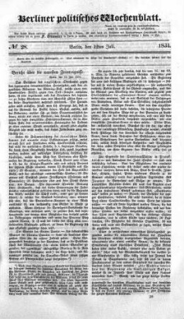 No 28, 12. Juli 1834