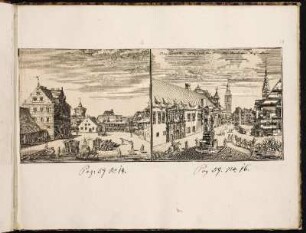 [9] Die Beunt. - Bauhof, Nürnberg. [10] Das Teutsche Hauß mit der St. Iacober Kirch und Weissenthurn. - Deutschordenshaus, Nürnberg; Sankt Jakob, Nürnberg; Weißer Thurm, Nürnberg