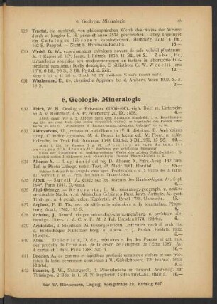 6. Geologie. Mineralogie
