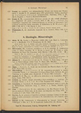 6. Geologie. Mineralogie