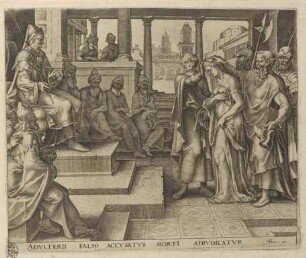 Susanna wird von den Ältesten angeklagt, Blatt 2 aus der Folge "Die Geschichte Susannas"