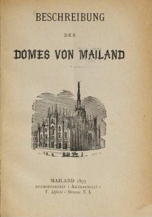 Beschreibung des Domes von Mailand