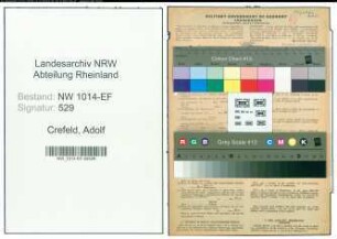 Entnazifizierung Adolf Crefeld , geb. 19.10.1902 (Gastwirt)