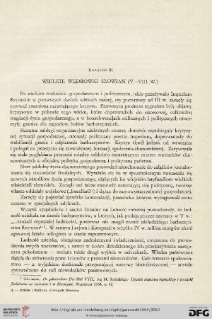 Rozdział III: Wielkie wędrówki Słowian (V-VIII w.)