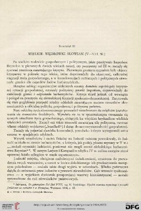 Rozdział III: Wielkie wędrówki Słowian (V-VIII w.)