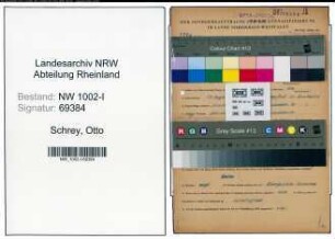 Entnazifizierung Otto Schrey , geb. 24.08.1899 (Ingenieur)