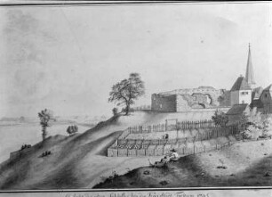 Ansicht des alten Schlosses bey der Kreisstadt Tuckum 1795
