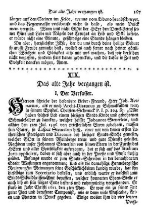 XIX. Das alte Jahr vergangen ist.