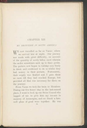 Chapter XII - My reception in South America