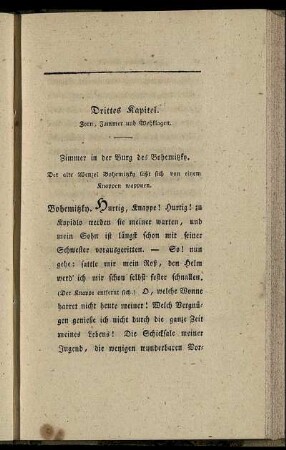 Drittes Kapitel. Zorn, Jammer und Wehklagen.