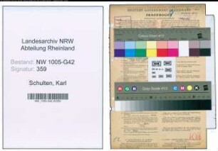 Entnazifizierung Karl Schulten , geb. 13.05.1911 (Uhrmacher)