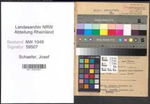 Entnazifizierung Josef Schaefer , geb. 22.08.1893 (Sekretaer)