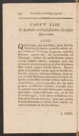 Caputh XXIII. De Symbolis et Confessionibus Ecclesiae Reformatae.