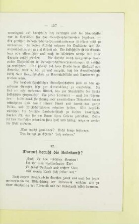 12. Worauf beruht die Redekunst?