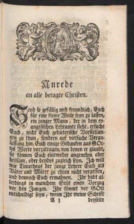 Anrede an alle betagten Christen.