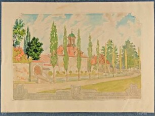 Ansicht der Pulvermühle am Weißeritzmühlgraben südwestlich von Dresden