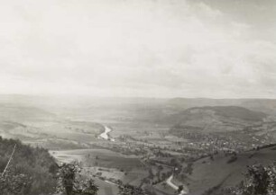 Saaletal bei Kahla. Blick von der Leuchtenburg nach Südwesten