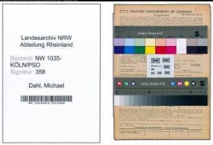 Entnazifizierung Michael Dahl , geb. 23.03.1890 (Arbeiter)