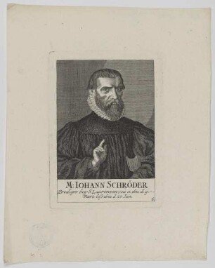 Bildnis des Iohann Schröder