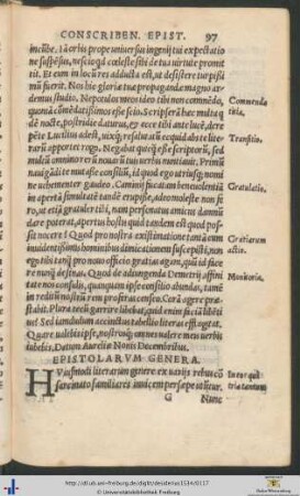 Epistolarum Genera