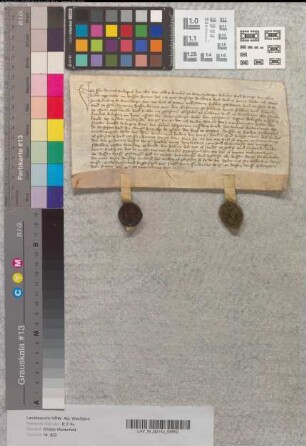 Friedrich Hudepol, Kirchherr der alten Kirche zu Warendorf, gibt mit Einwilligung seines Archidiakons Dietrich Stals dem Kloster Marienfeld Land vorm Osttor gegen anderes daselbst.