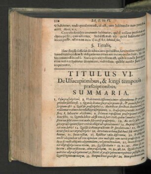 Titulus VI. De usucapionibus, ...