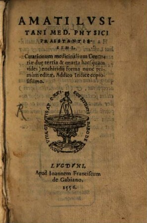Curationes medicinales : Cent. 3. et 4.