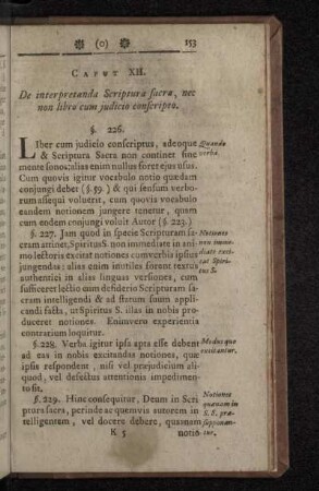 Caput XII. De interpretanda Scriptura sacra, nec non libro cum judicio conscripto.